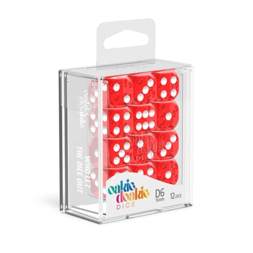 Oakie Doakie Dice ODD410009 D6 Dice 16 mm Translucent, Red