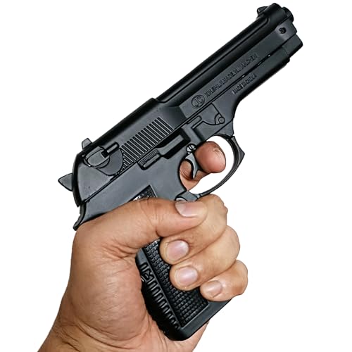 Image of 608 Lighter with Barrel Pull Back Heavy Metal Made Black Color Gun Shape Gas Lighter with PU Holster | Loading Feature Dummy Gun Jet Flame Butane Refillable Lighter