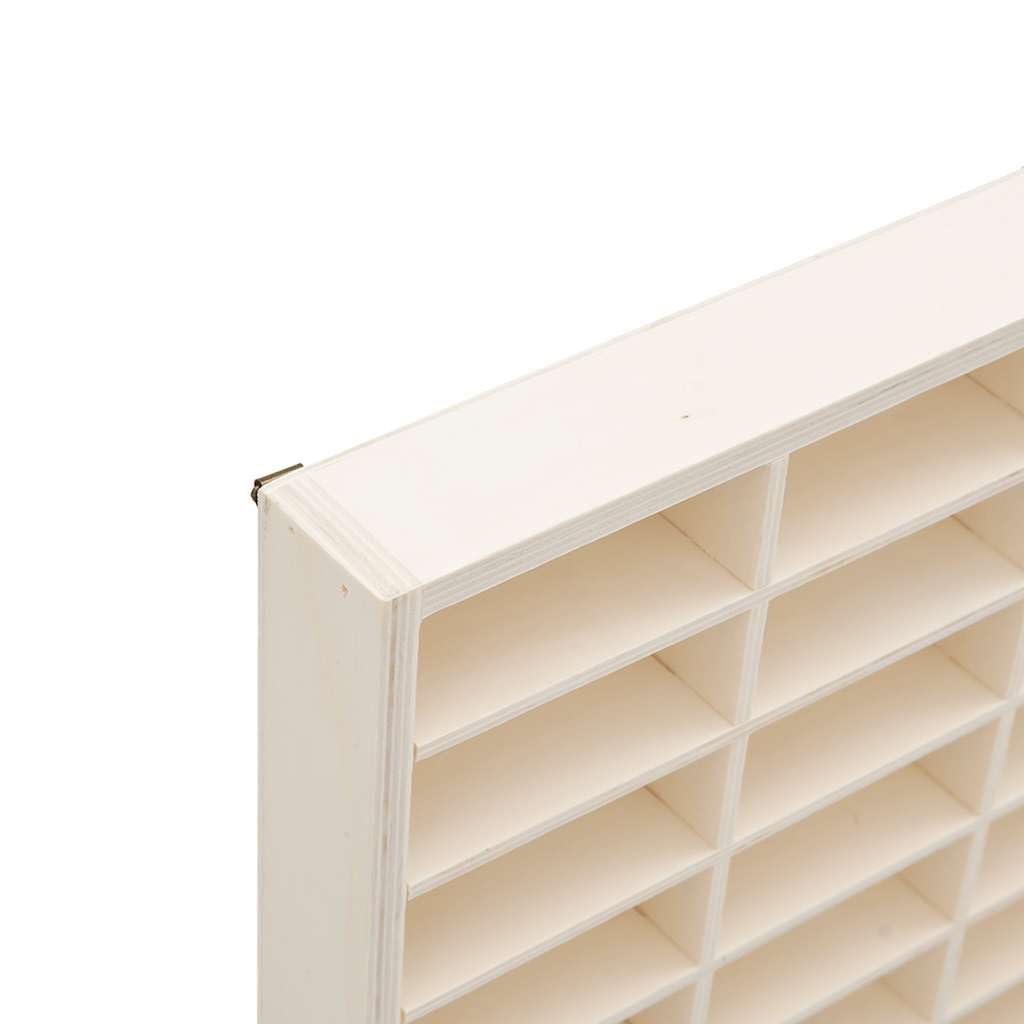 Vitrina de Madera para coleccionistas con 90 Compartimentos 50,5x4,5x79 cm Marrón,4017379