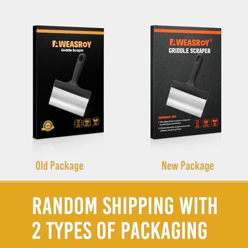 Heavy Duty Grill Scraper Stainless Steel Griddle Scraper with 5" Handle,Sturdy Food Scraper Tool Kitchen for Blackstone Grill Accessories,Outdoor Barbecue Turners Tools - Image 7