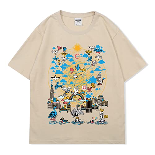 T-shirt Y2K surdimensionné kaki pour un look urbain et décontracté