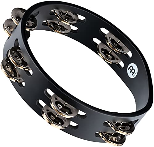 Meinl Percussion Compact Wood Tambourine With Plated Steel Jingles, Double Row — Not Made In China — For All Musicians, 2-Year Warranty (Cta2S-Bk) #TOP17