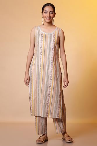 Image of Aurelia Women's Polyester Floral Kurta Set