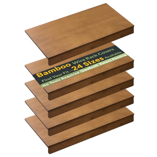 Comparison: Best Wood For Pantry Shelves 5 Gashell Wire Shelf Covers, Bamboo Wire Rack Covers for Pantry, Closet (4pcs, 24" W x 12" D)