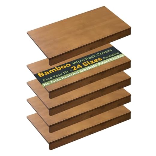 Gashell Wire Shelf Covers, Bamboo Wire Rack Covers for Pantry, Closet (4pcs, 36" W x 12" D)