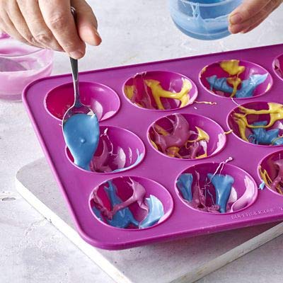 Verstärkte Silikon Muffinblech für 12 Halbkugel Pfanne