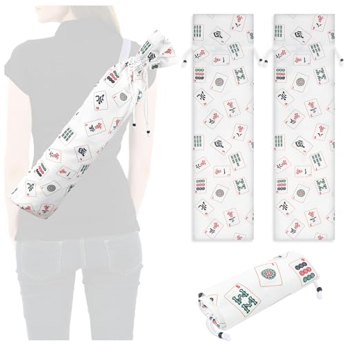 Bolsa de Lienzo para Fichas Mahjong con Cierre Ajustable 2 Piezas