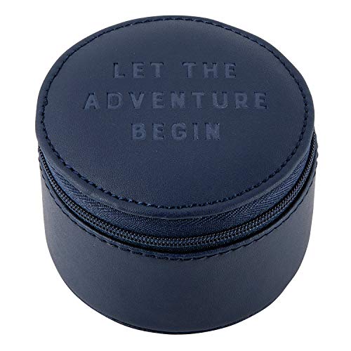 Creative Brands Heartfelt - Vegan Leather Travel Table Clock With Alarm, 3-Inch, Adventure #TOP1