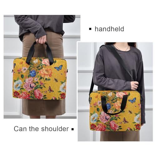 Funda con Asa y Correa para Laptop 15.6 pulg Flores Primaverales miniatura 2