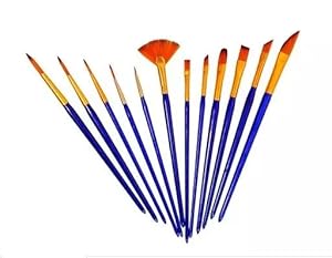 ECLET Art Brush Set for Artists, Painting Brushes Set of 12 Professional Round Pointed Tip Nylon Hair Artist Acrylic Paint Brush for Acrylic/Water Colour/Oil Painting Item 41