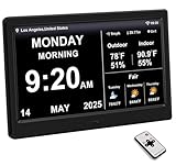 FEYBYLA 2025 New Digital Clock with Temperature/Humidity & Weather Forecast, Auto Time Sync Large Display...