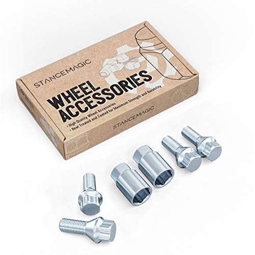 4Pcs Locking Silver Lug Bolts 12X1.5 With 2 Socket Keys (26Mm Oem Shank Length) Cone Seat Compatible With Bmw 128I 135I 318I 320I 325I 328I 335I M3 525I 528I 530I 535I M5 Z3 Z4 E36 E46 E60 E90 E92 E93 #TOP15