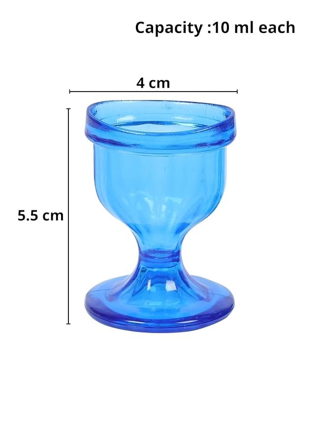 Image of QimacPlus Premium Glass Eye Wash Cup for Gentle and Effective Eye Cleansing - Engineered for Superior Comfort, Smooth Edges, Eye-Shaped Rim, Snug Fit - Includes Storage Container (Set of 1) (Blue)