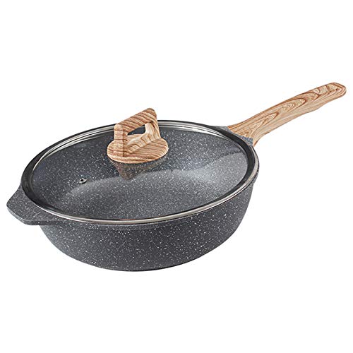 Poêle plate en pierre de maifan avec revêtement antiadhésif durable pour cuisine compacte