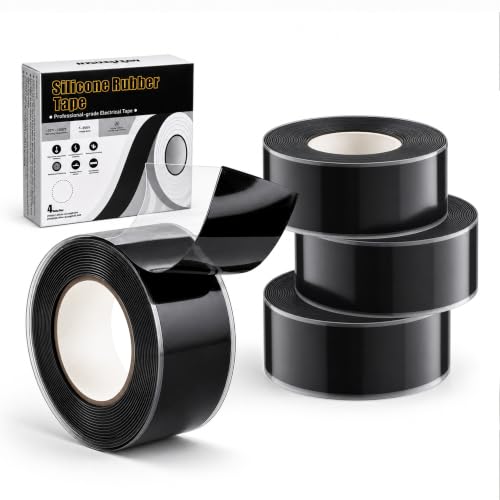 Self Fusing Silicone Tape (40 Ft Total) Plumbing Tape for Repair Pipe