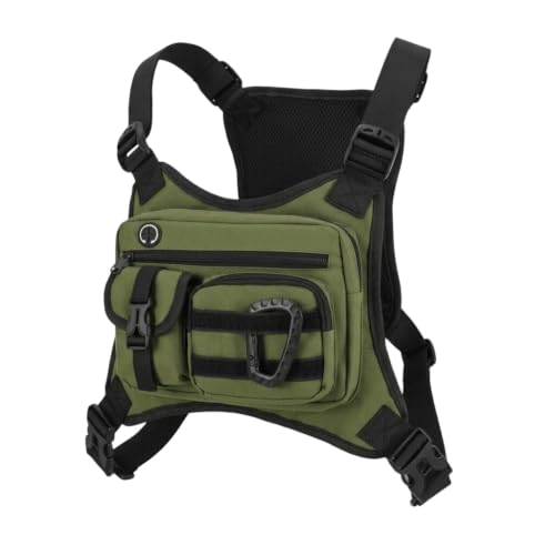 Image of GUSTAVE Chest Bag for Men Women Black Tactical Vest Bag Waterproof Multi-pockets Adjustable Rig Bag for Running, Cycling, Sports, Workouts, Outdoor