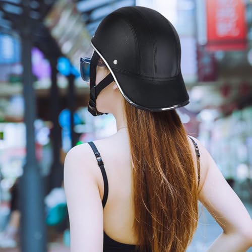 Gorras de béisbol retro ajustables con casco integrado para adultos 2