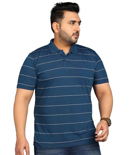 Image of INKKR Half Plus Size Men's Regular Fit Striped Tshirt