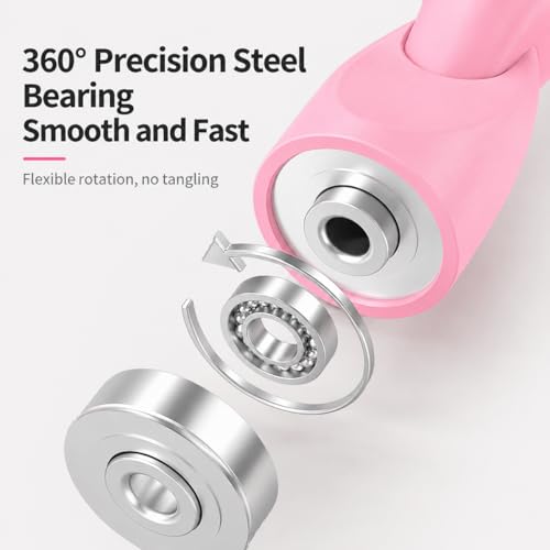 Image of Skipping Rope For Men & Women - Cordless Jump Rope With Cordless Ball - Tangle Free Skipping Rope With 360 Degree Ultra Smooth Bearing For Men, Women & Kids - Indoor Exercise (Pink, Model - 2)