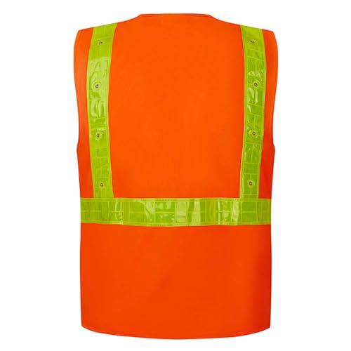 ANSI/ISEA Class 2 Hi-Vis LED Safety Vest 16 Bright LED Lights Yellow PVC Reflective, Zipper, Pockets3