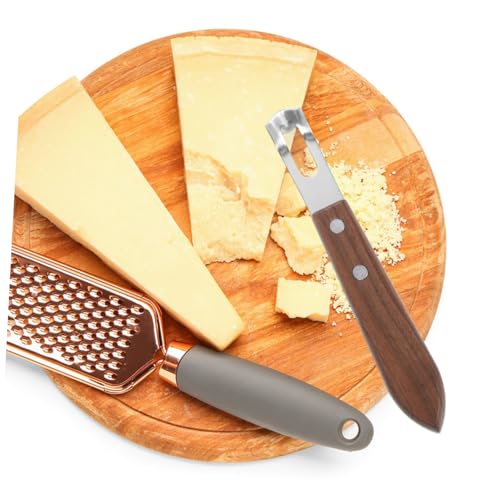 Juego de 2 ralladores planos para queso con mango miniatura 6