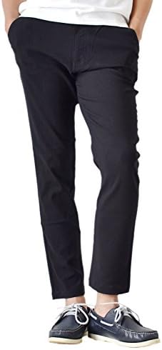 （11:30時点） (アローナ)ARONA 超伸縮チノパン スーパーストレッチ アンクルパンツ イージーパンツ メンズ/Y Ｂブラックアンクル丈 S