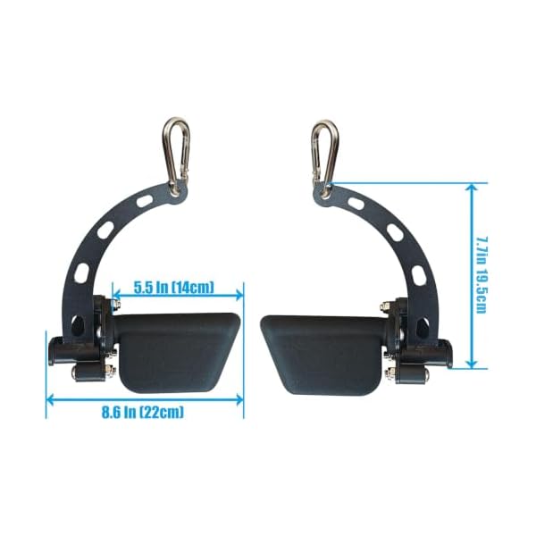 Adjustable Lat Pull down Bar, Cable Machine Attachments for Gym, Home Gym Fitness T-bar Row Pulldown Attachments, Lat Pull Down Machine Wide Grip Neutral Grip Handle - Image 2