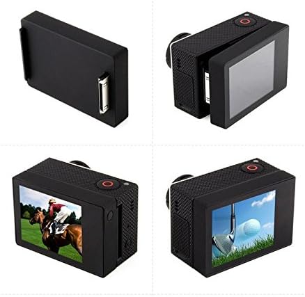 LCD BacPac External Monitor Display Viewer Button Control for GoPro Hero 4, 3+, 3 with Waterproof Backdoor Cover for Hero 4 and 3+