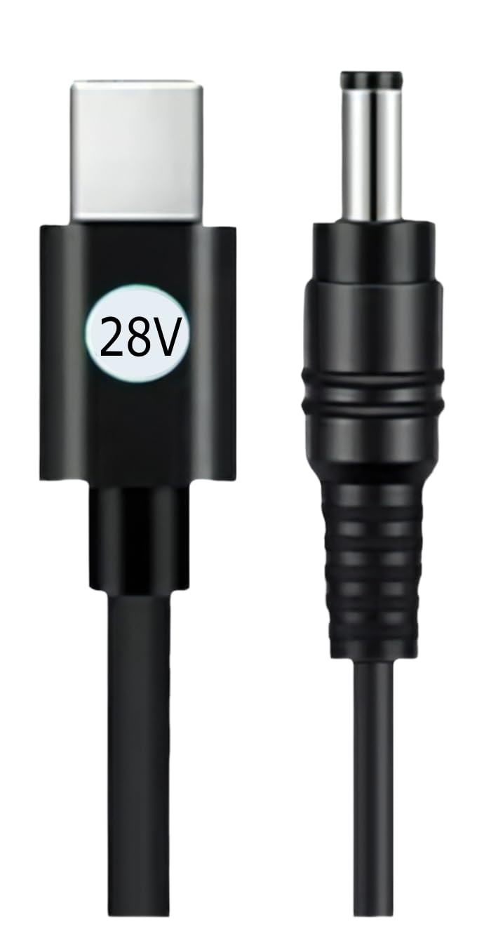 Amazon.co.jp: PD3.1トリガーケーブル 28V 5A USBCオス-DCプラグ5.5x2