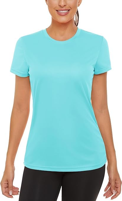 Women's Short Sleeves T-Shirt-UPF50+ Sun Protection Quick Dry T-Shirt for Swimming, Hiking Atheltic Workout Rash Guard Tops