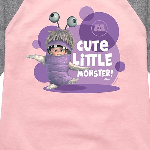 Disney Monsters Inc. - Boo Cute Little Monster - Toddler & Youth Girls Raglan Graphic T-Shirt3