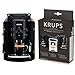 KRUPS ESSENTIAL NOIRE Machine à café à grain Machine à café broyeur grain Cafetière expresso 2 tasses Nettoyage automatique Buse vapeur Cappuccino YY8125FD & Kit entretien Full Auto Expresso Broyeur