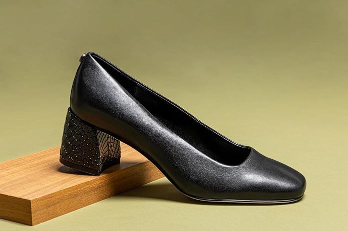 Image of Donald Pliner Women's Aquarius 2 inch Block Heels, Square Closed Toe Chunky Heels for All Day Wear