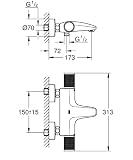 Grohe Precision Feel Bateria, Srebrny, ‎39 x 20,5 x 8 cm; 2,91 kg