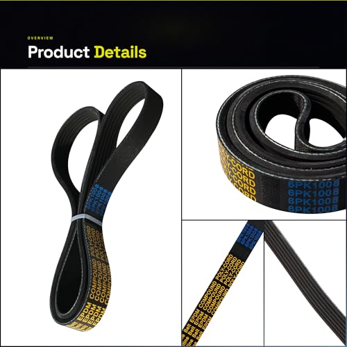 Image of 252122GGA1 Serpentine Drive Belt with Hyundai 15-19 Sonata