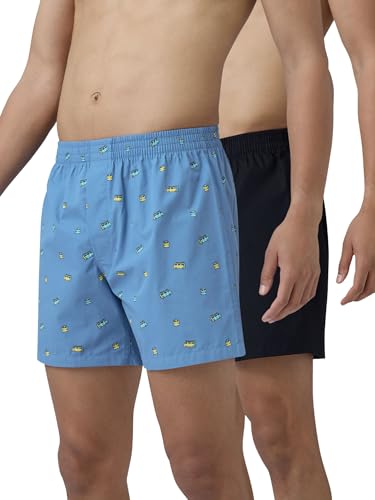 Image of XYXX Men's Remix Regular Fit Cotton Printed Boxer with Dual Pocket & No Marks Waistband (Pack of 2)