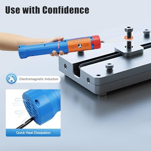 Bild 5 - Induktionsheizgerät kfz 1100W Induktion Schraubenlöser 800°C Induktionsspule LED-Anzeigelicht Induktionsheizer kfz Eingebauter Lüfter mit 2 Weiche Kupferdrähte 6 Heizspulen Spulen ohne Flamme