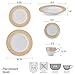 Mikasa Parchment Gold 40 Piece Dinnerware Set, Service for 8