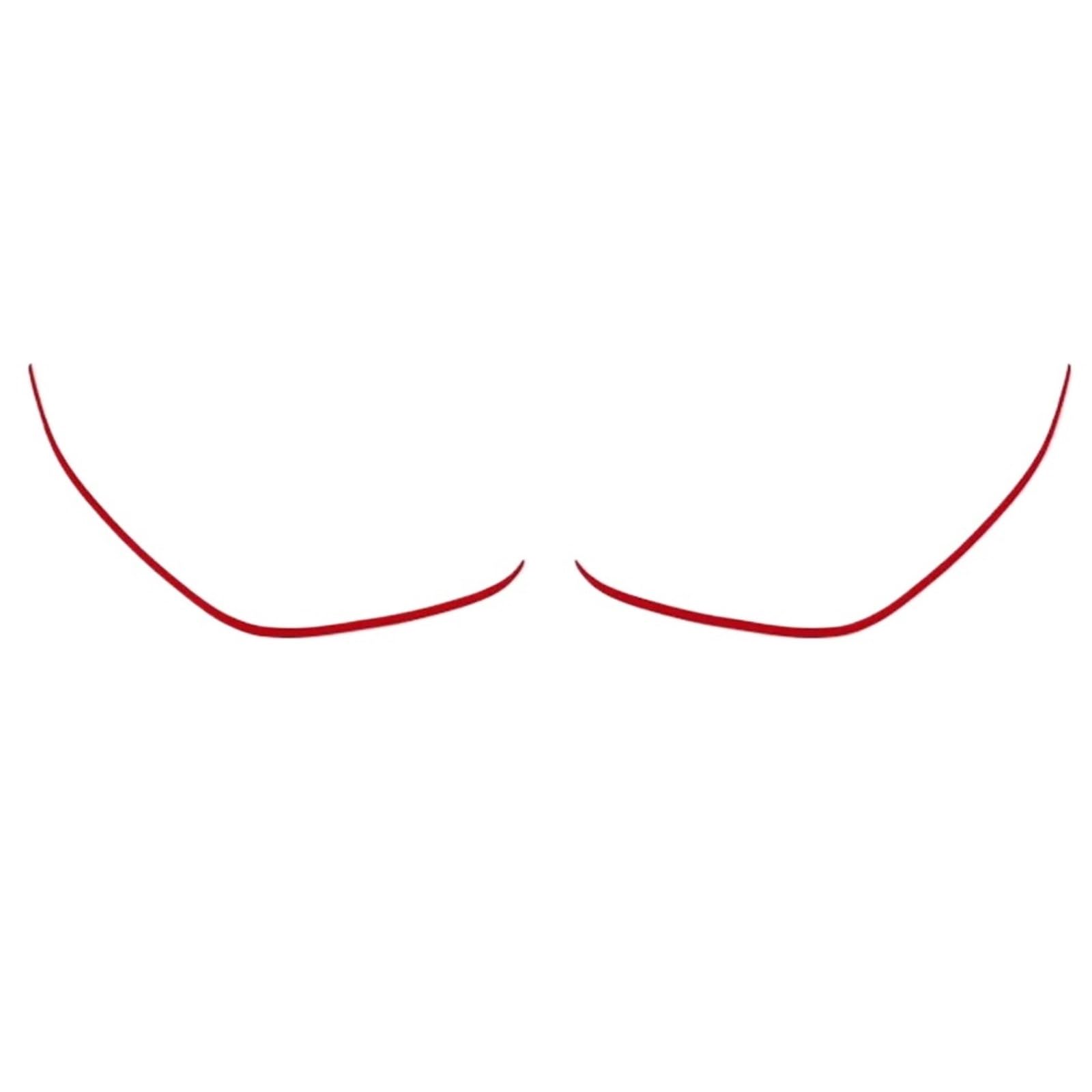Car Eyelashes Fit for Tesla Model Y 2020-2024 Headlight Eyebrow Sports Decorative Strip Headlamp Color Stickers Eyebrow Cover(TYPE2 Red)