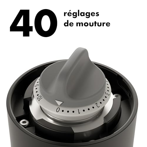 OXO Brew Manual Coffee Grinder – Stainless Steel Conical Burrs, 40 Grind Settings, Compact & Portable, Comfort Grip Handle, Easy-Fill Hopper - 3