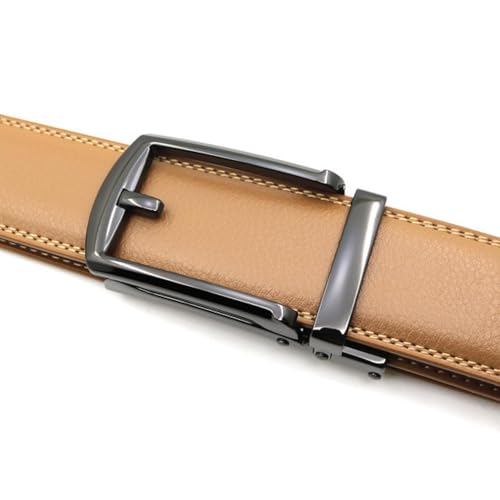 Genuine Leather Alloy Automatic Buckle Business Casual Luxury Belt for Men4