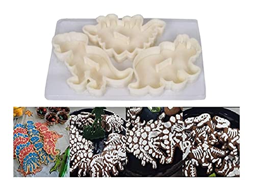 Dinosaur Cookie Cutters For Kids By Garloy,3 Sets Dino Cookie Cutters With T-Rex Stegosaurus Triceratops Skeleton Fossil #TOP5