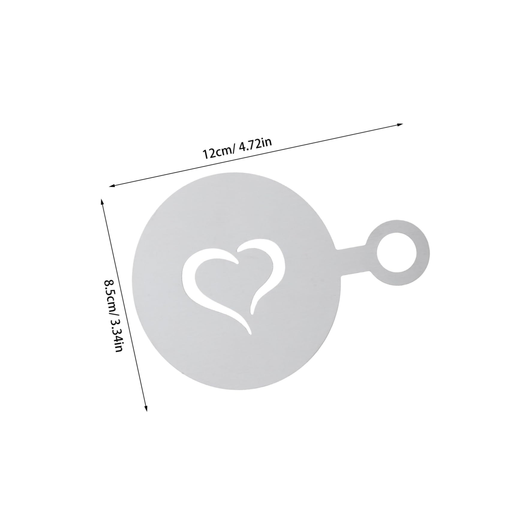 Cabilock 4pcs Stainless Steel Latte Art Stencils for Coffee Cappuccino Hot Chocolate Templates for Decorating Drinks Cookies Easy to Use for Beginners Professionals