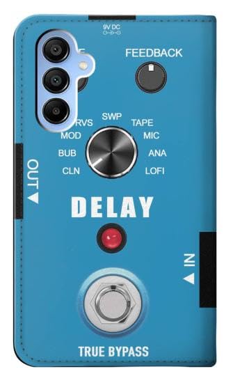 RW3962 Guitar Analog Delay Graphic PU Leather Flip Case Cover for Samsung Galaxy A15 5G