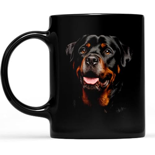 Rottweiler Dog Motif Pet Illustration Rottweiler Coffee Mug, Cups...