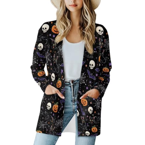 Image of Cardigan Sweaters for Women Long Sleeve Cardigan Soft Drape Open Front Fall Dusters V-Neck Jackets Dressy Loose Coat