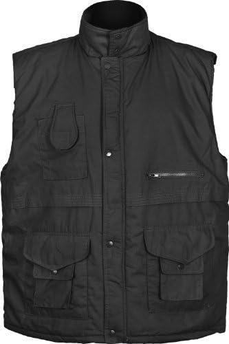 Mens Body Warmers Windproof Quilted Winter Warm Bodywarmer Big Sizes 2XL 3XL 4XL 4XL 6XL King Size Large Sizes Black