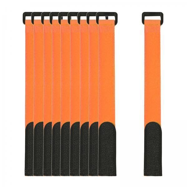 STYLEHEAVEN 5x10x Fishing Rod Belts Ties Stretchy Rod Straps Holders Orange-picture-42