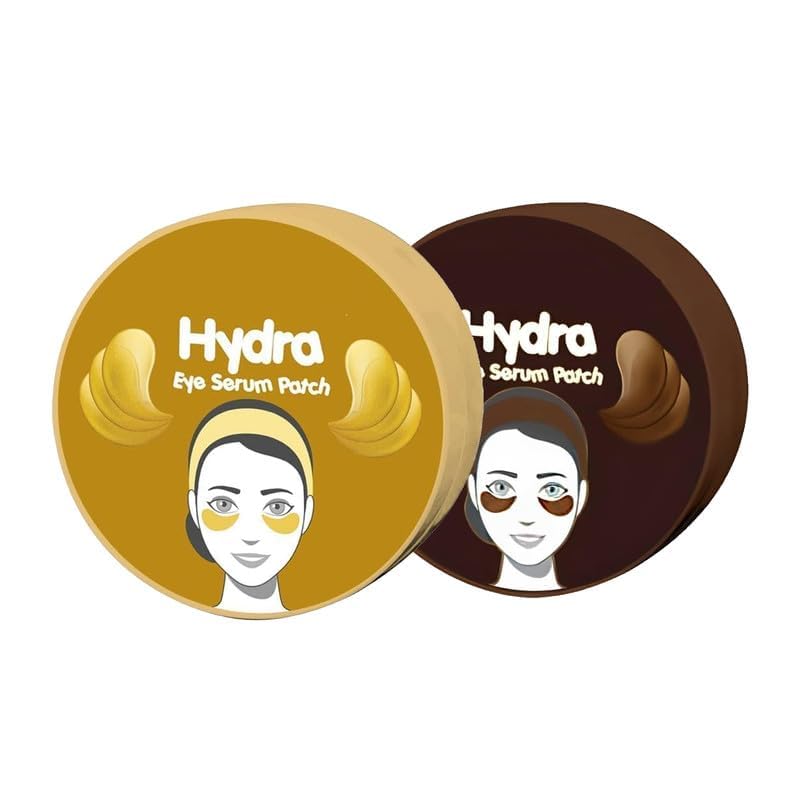 Image of Hydra Eye Serum Patch| Treats Dark Circles, Fine Lines And Wrinkles | Enriched With Collagen And Aloe Vera Extract (GOLD AND COFFEE)