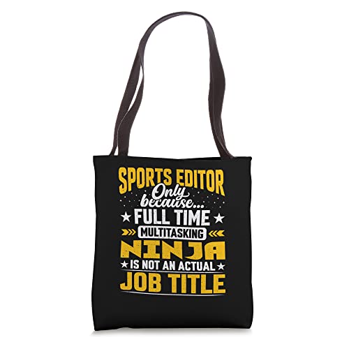 Sports Editor Job Title - Funny Sports Reporter Journalist Tote Bag
